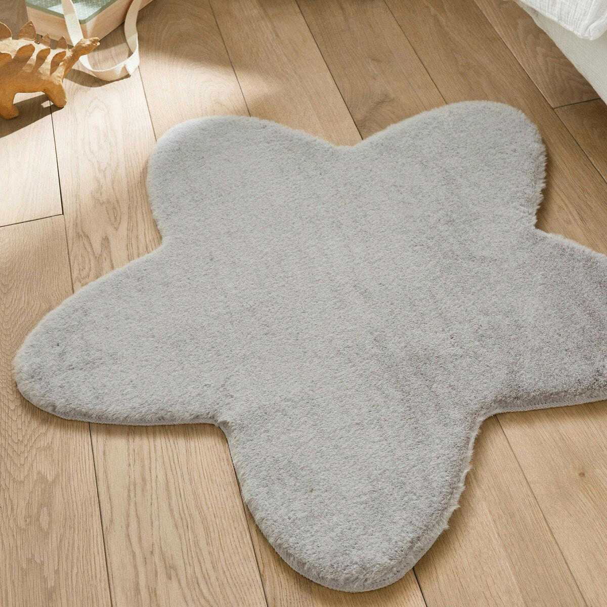 Tapis enfant étoile, tissu duveteux, Mouflette