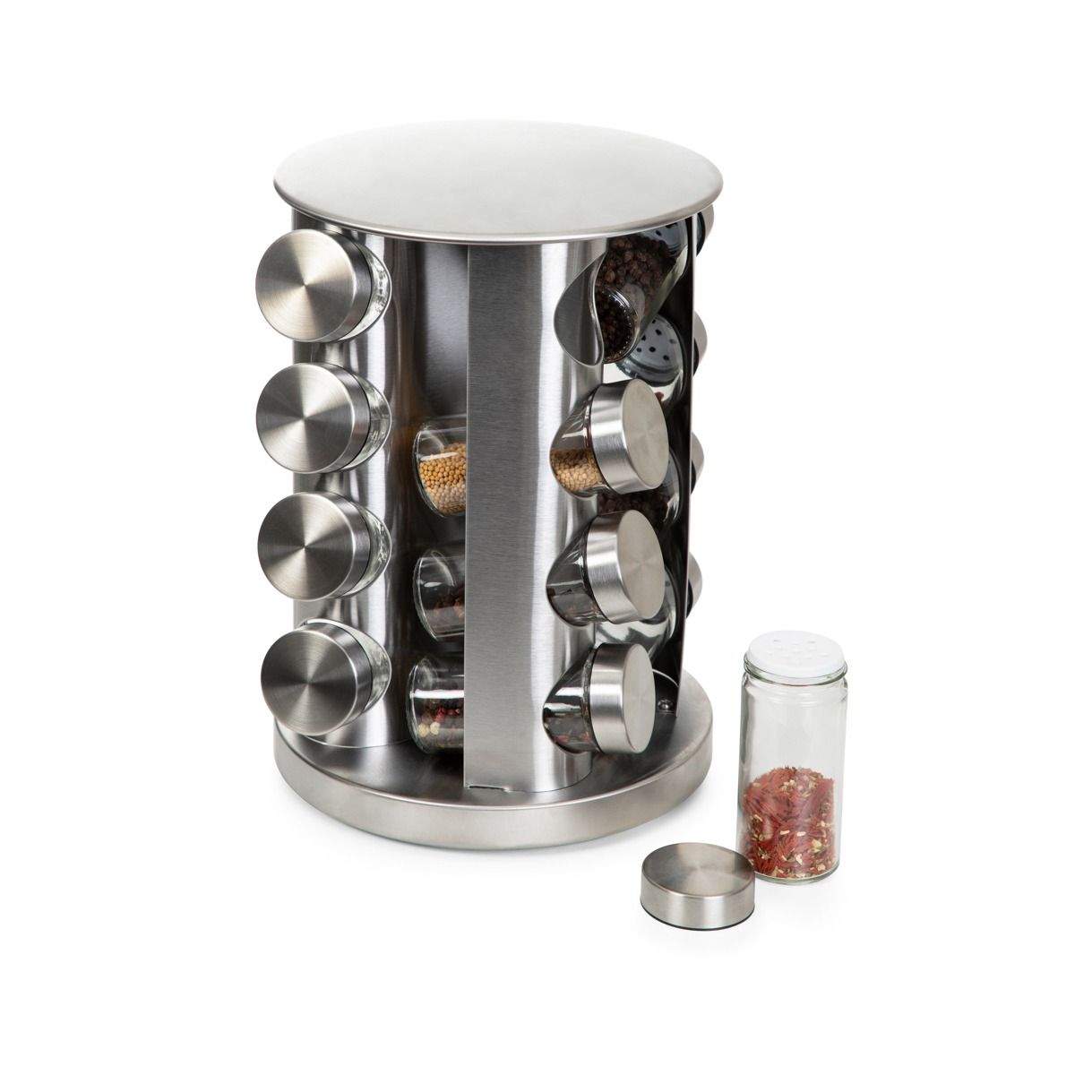 Zestaw przyprawników B2 RACK Essentials na stojaku 16 słoiczków 19x26 cm