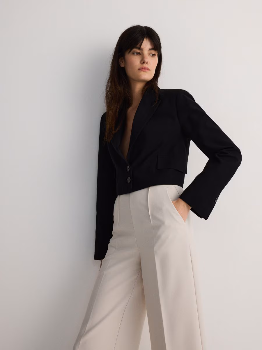 Culotte Trousers With Viscose Blend