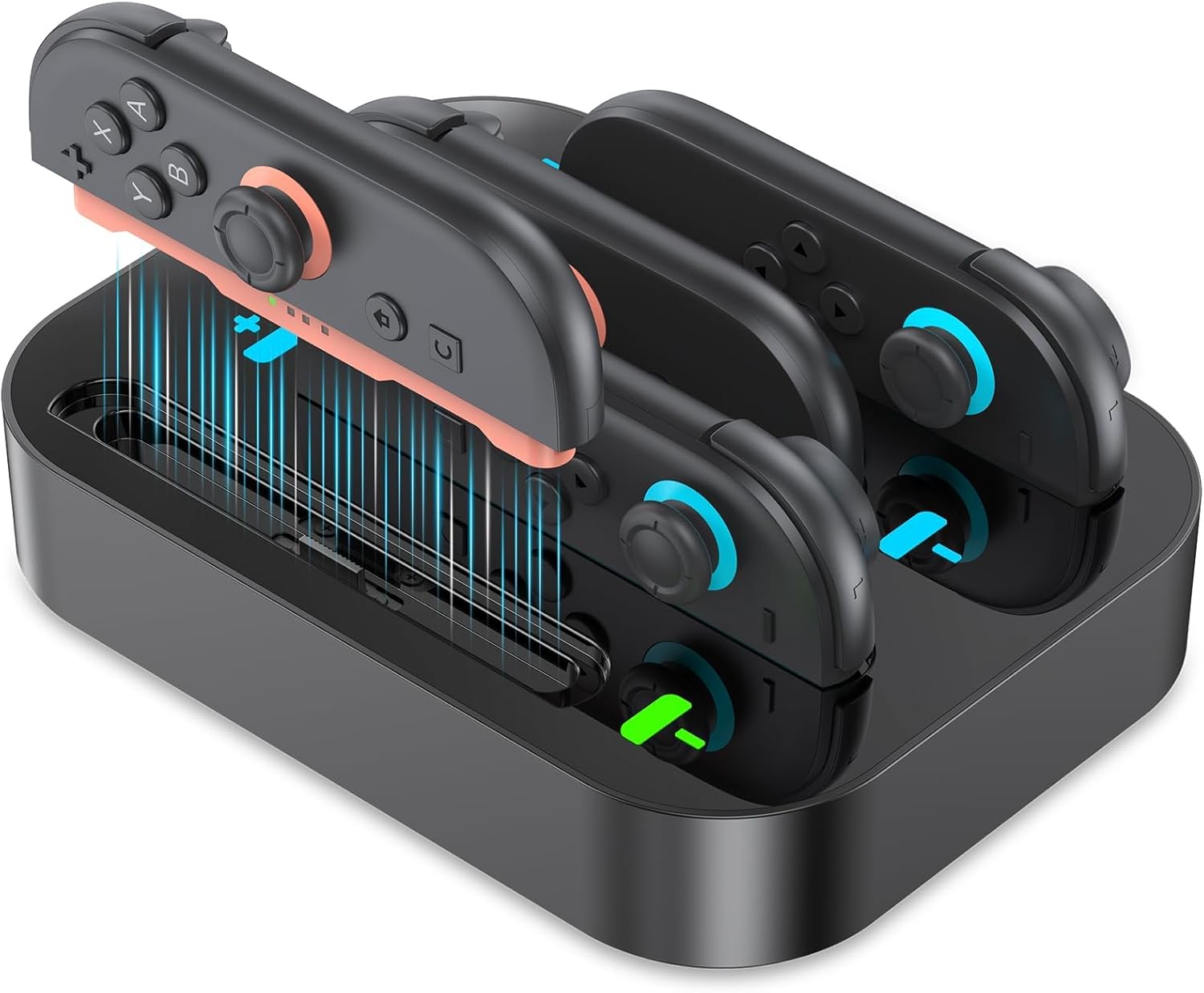 Gagaking Charging Dock for Nintendo Switch 2, Fast Charger Station for JoyCon 2 Accessories with LED Indicators,Multi-Protection Safety,USB-C,4 in 1 Portable Organizer for Controllers