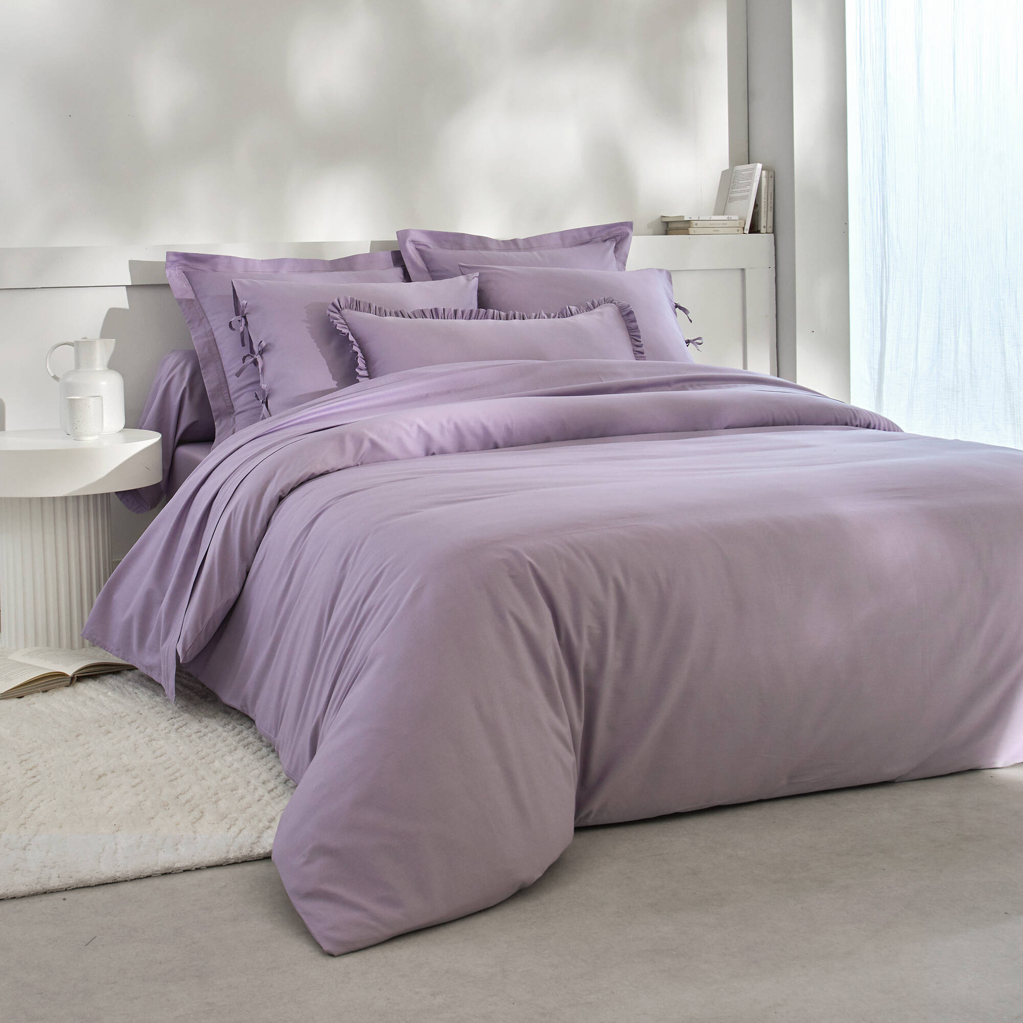 Linge de lit uni percale