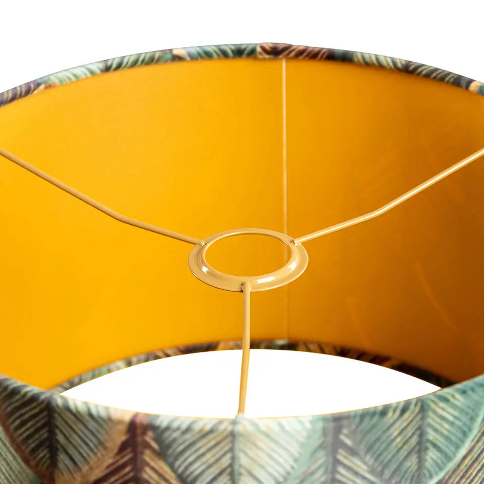 Qazqa rond cilinder velours groen