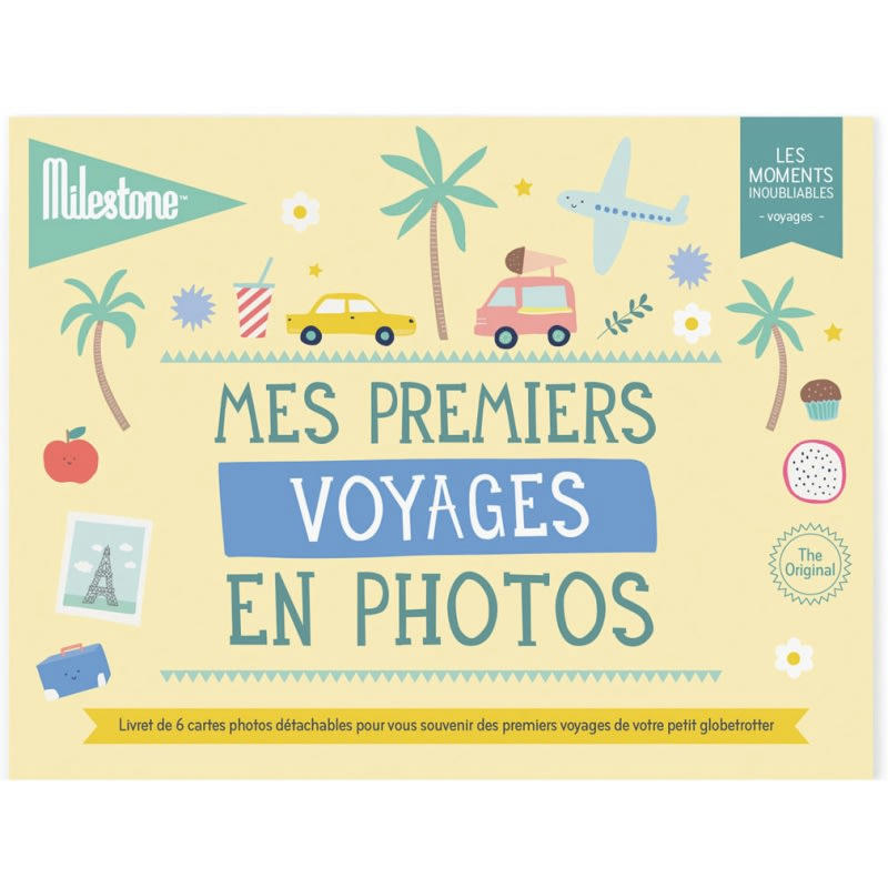 - Cartes étapes Mes premiers voyages en photos (6 cartes)