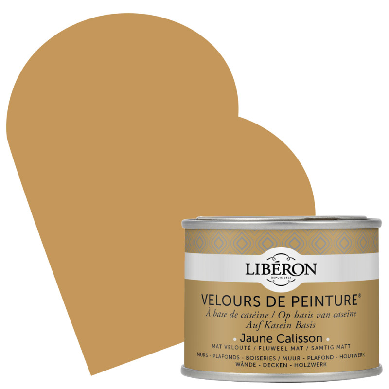 Peinture pour murs Velours de Peinture jaune calisson mat 0,125 L LIBERON