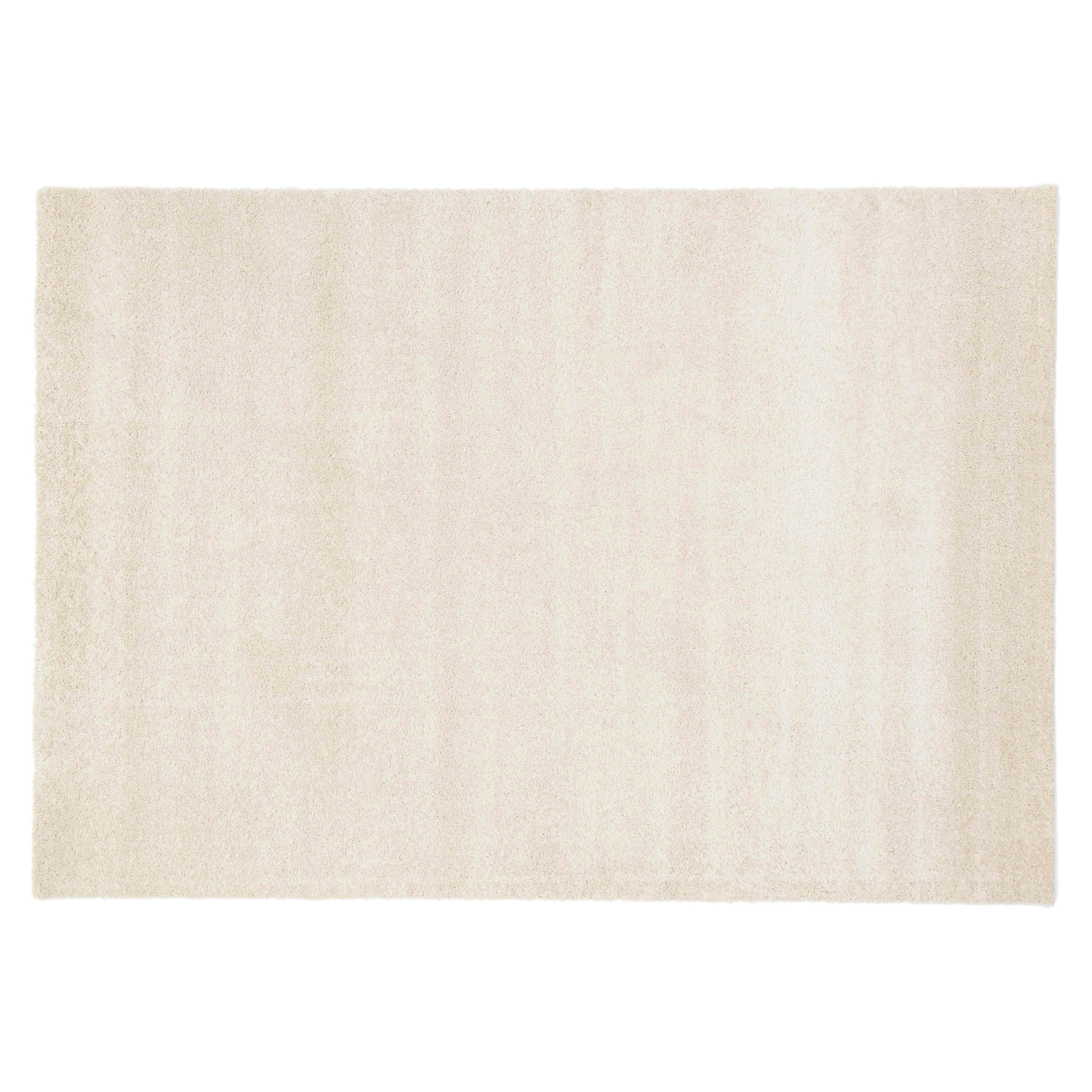 SISU - Tapis uni à poils longs en polypropylène 160 x 230 cm crème