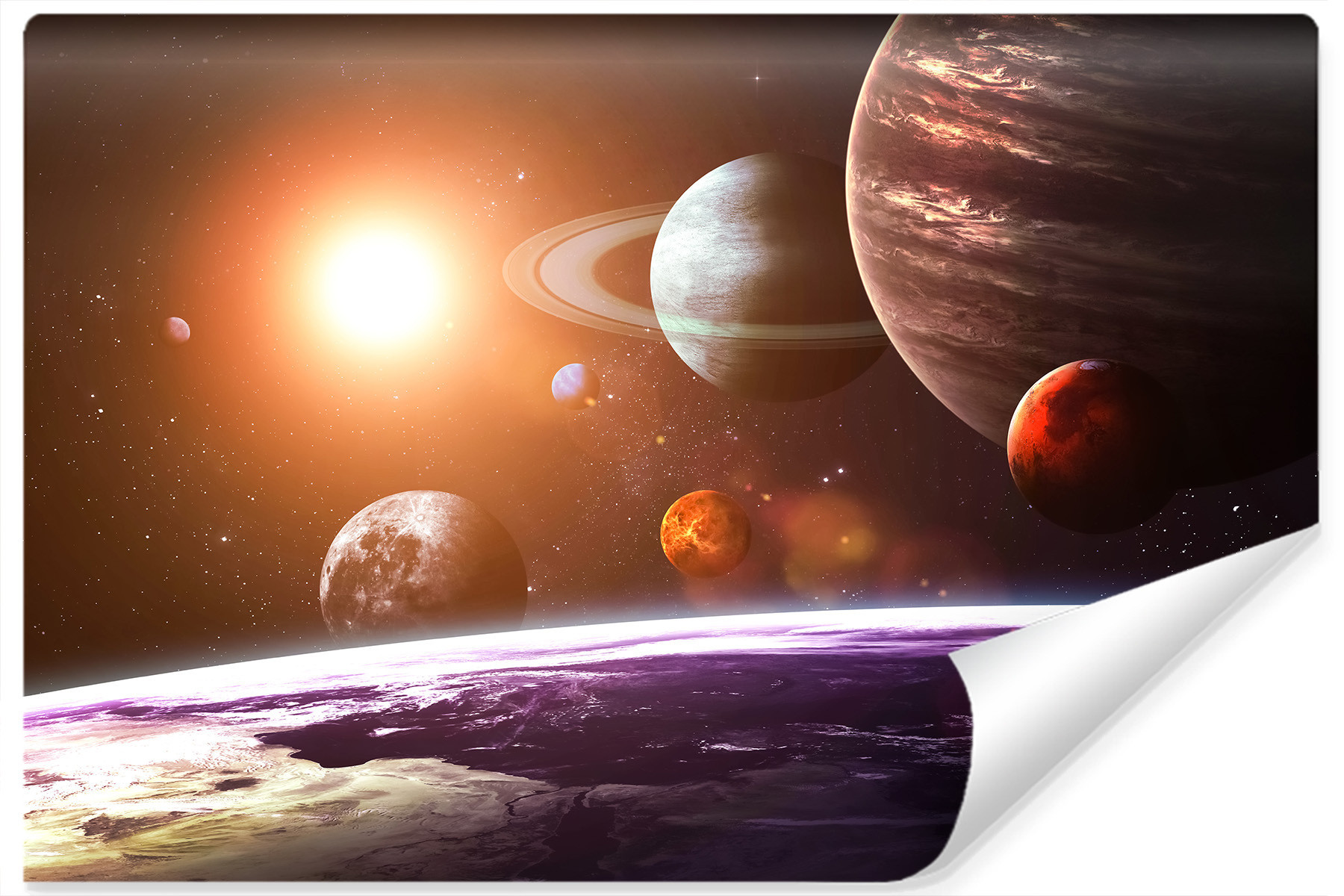 Fototapeta Planety Układu Słonecznego 3D 90x60cm