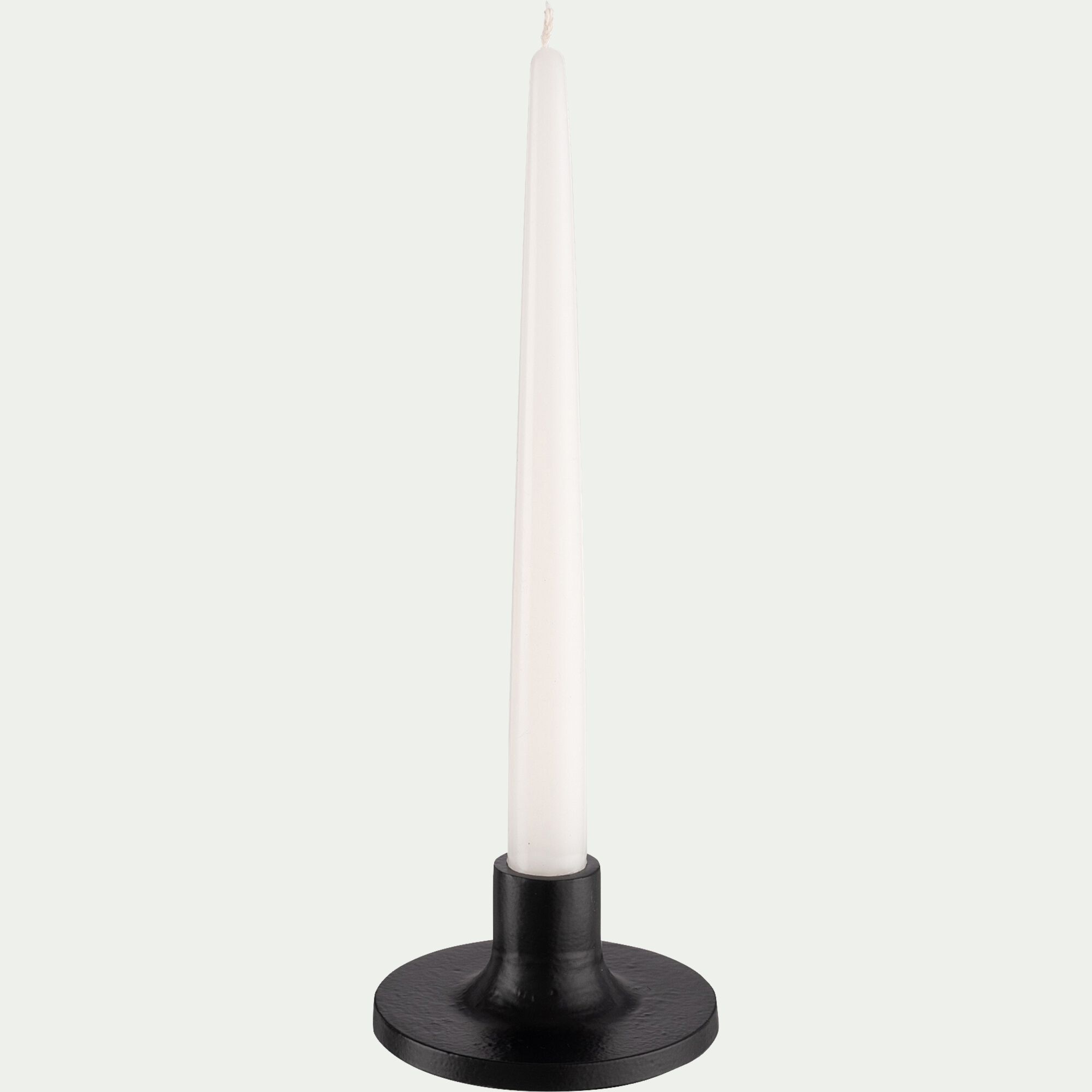 LOKI - Bougeoir rond en fonte d'aluminium D10cm - noir
