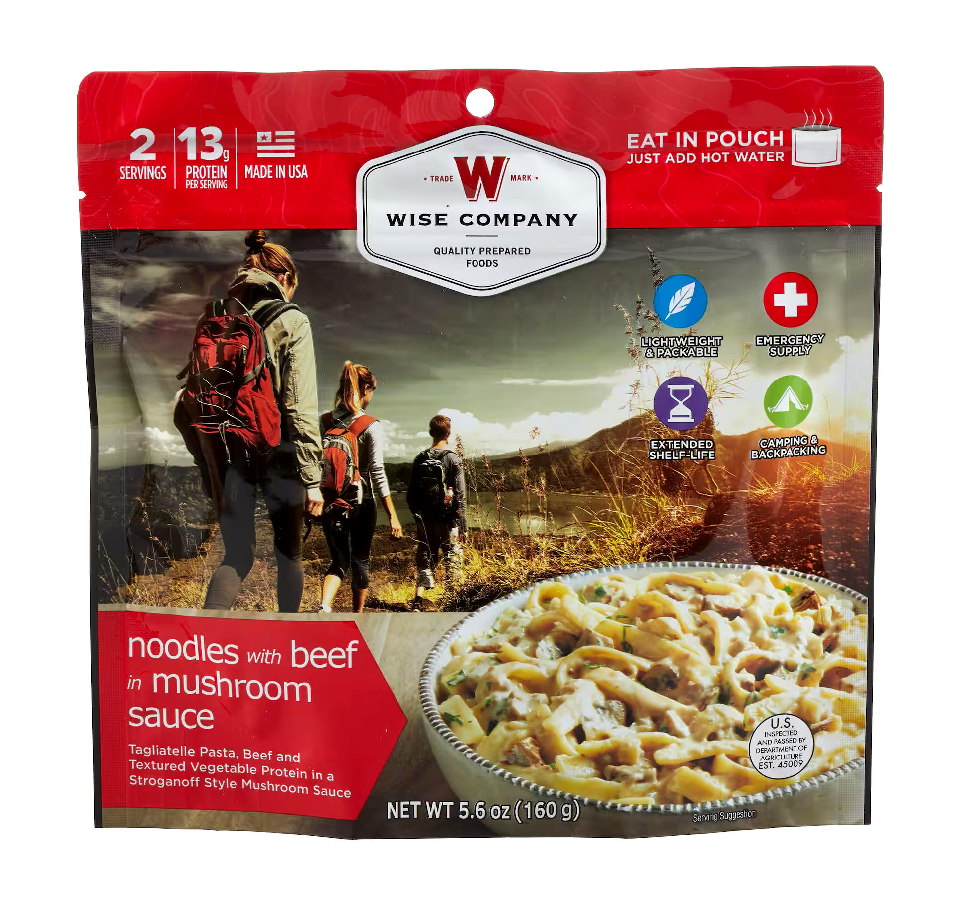 Wise Company Noodles with Beef in Mushroom Sauce, 160-g