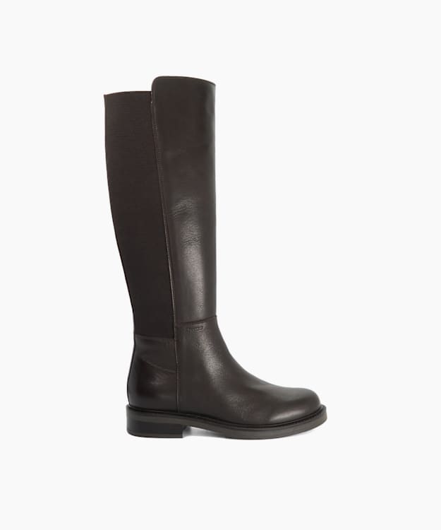 Tallos Brown - Leather Knee-High Boots