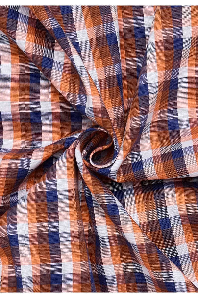 ETERNA Slim Fit Hemd orange, Kariert