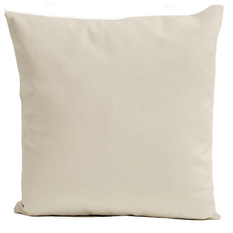 - Coussin uni velours beige 40x40cm