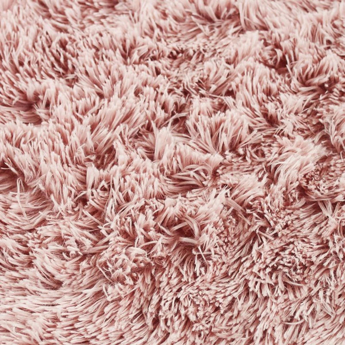 NEO - Plaid à poils longs extra-doux rose 120x150