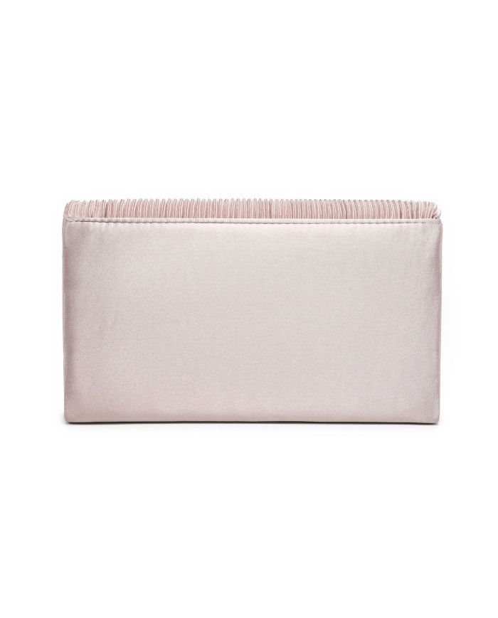 JFY Pleated Details Satin Clutch Bag