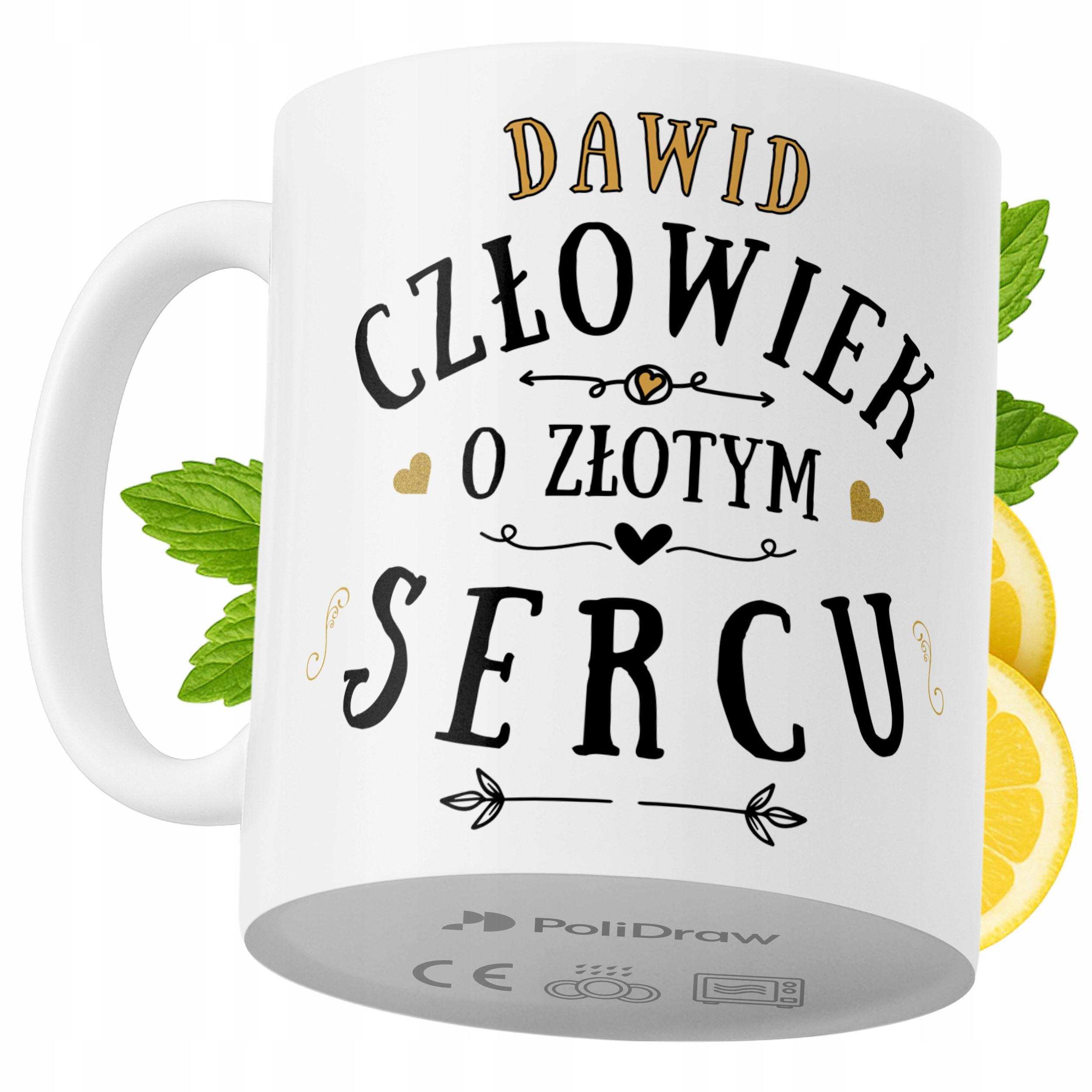 Kubek Dla Dawida na Prezent z Nadrukiem ze Zdjęciem 330 ml PoliDraw