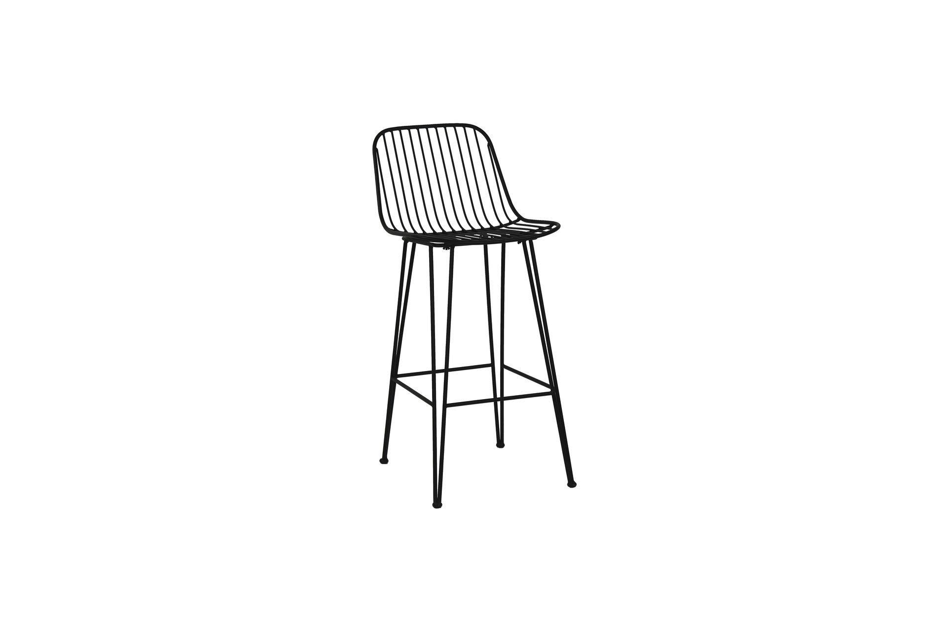OMBRA - Chaise de bar en métal noir