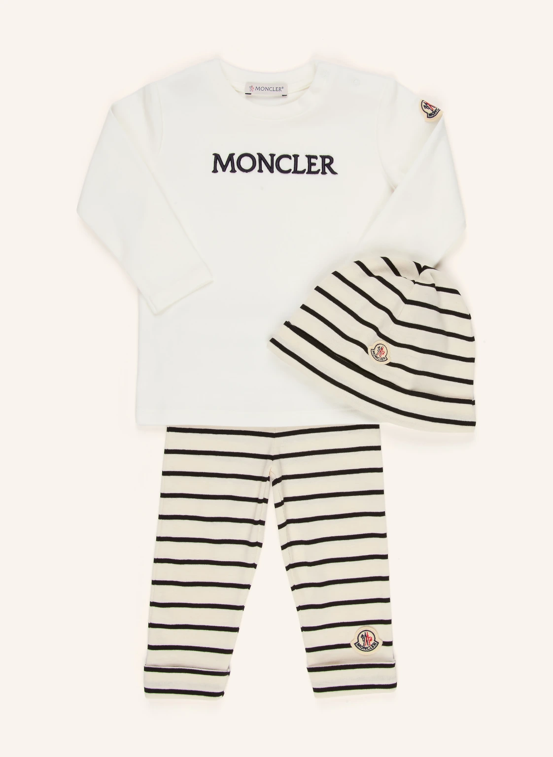 MONCLER enfant Set: Hose, Longsleeve und Mütze