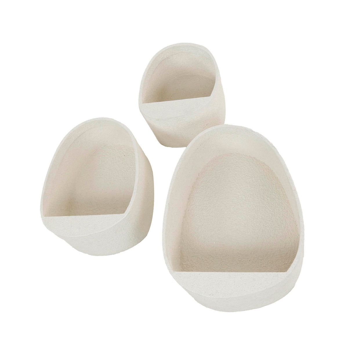 Giga Meubel Wandschap Stone Druppel - Wit Marmer - Set van 3