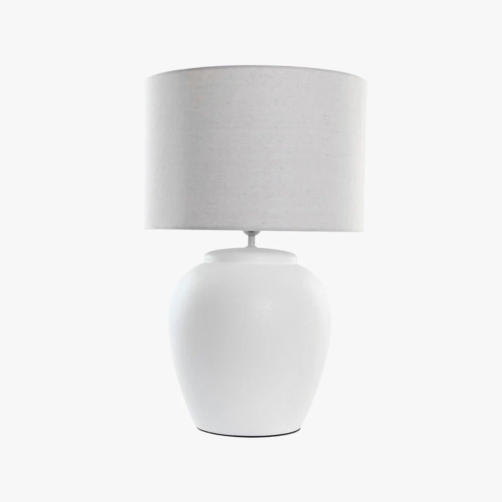 Candeeiro de Mesa Louça Branco 58 cm LUMINA