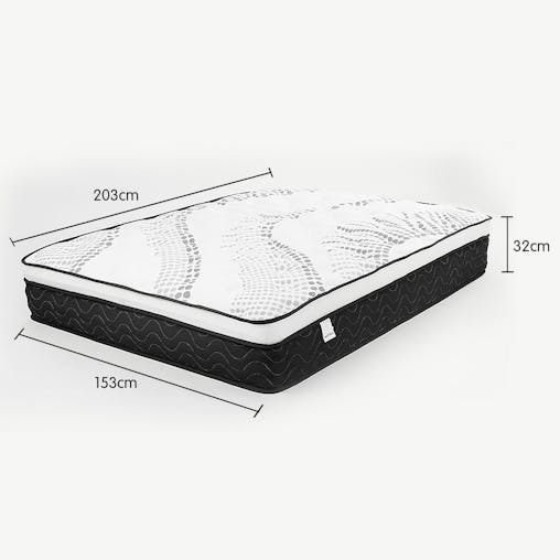 NNEDPE Laura Hill Premium Queen Mattress with Euro Top Layer - 32cm