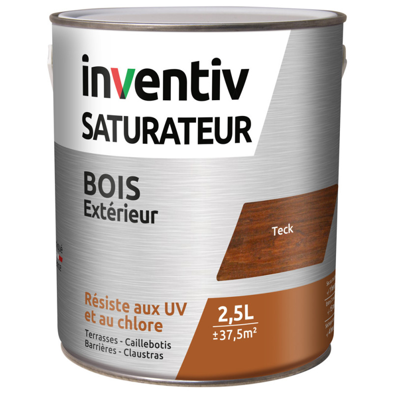 Saturateur pour bois extérieur teck 2,5 L INVENTIV
