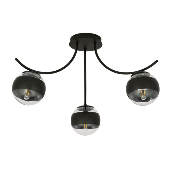 Lampa Sufitowa Boston 3 Black/Stripe