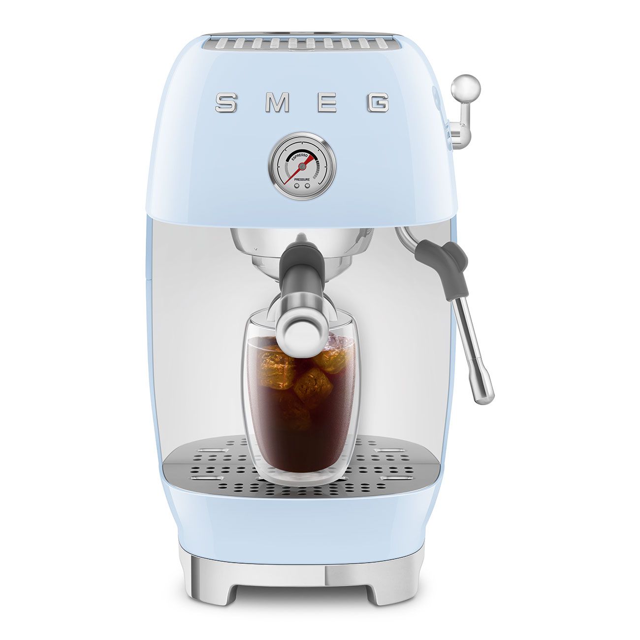 Smeg Coffee Grinder in Pastel Blue & Espresso and Cold Brew