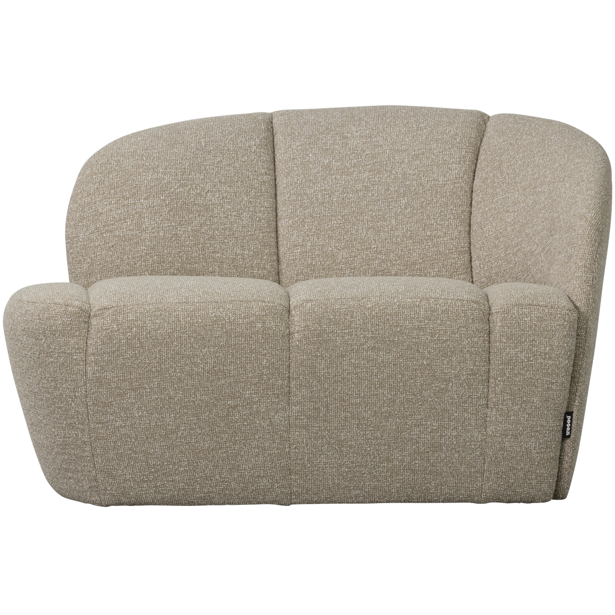 WOOOD 2-zits bankje rechts Mojo - Polyester - Beige Melange -73x112x77