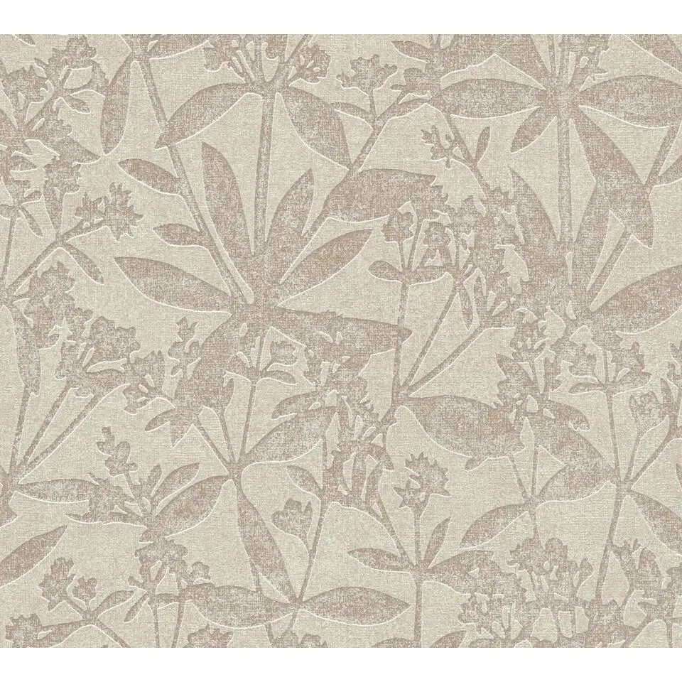 A.S. Cr&eacute;ation behang bladeren beige - 53 cm x 10.05 m
