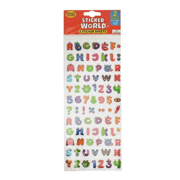 Sticker World Sheets Fun Alphabet 2 Pack