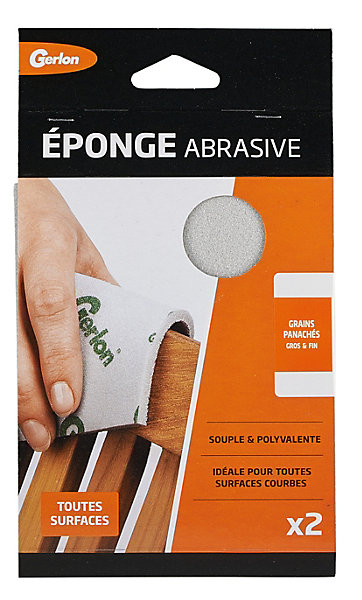 Lot 2 éponges abrasives grains panachés