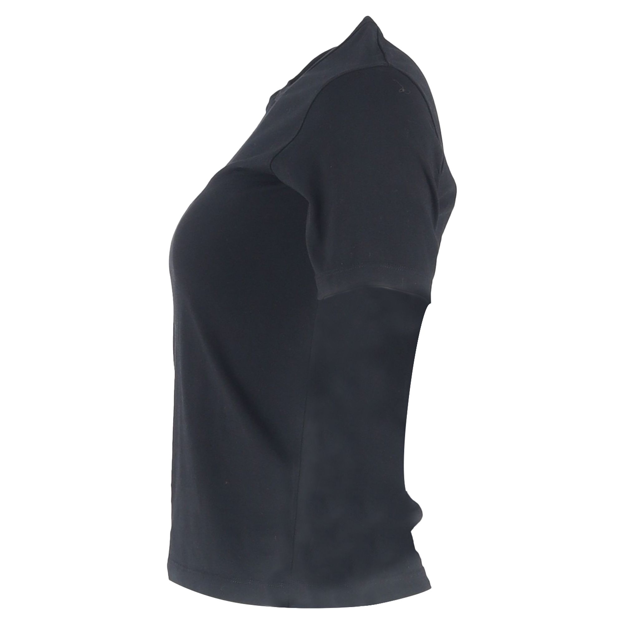Victoria Beckham Preloved Cut-Out Accent T-Shirt in Black Cotton