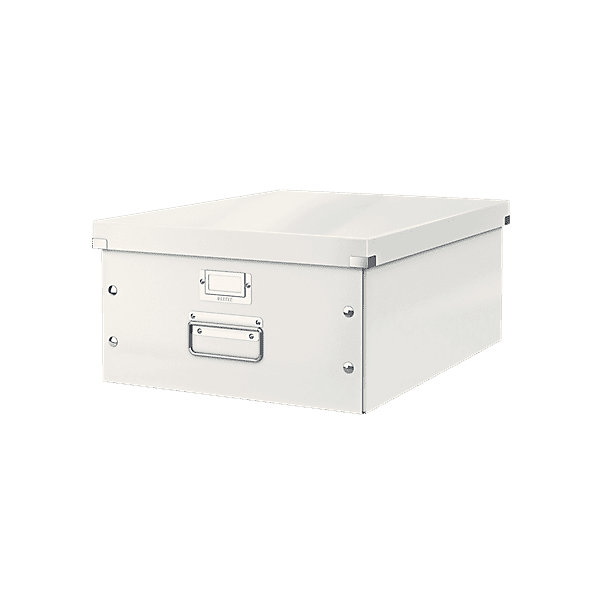 Grande Boîte en Carton avec couvercle format A3  Multi Usages - Blanc