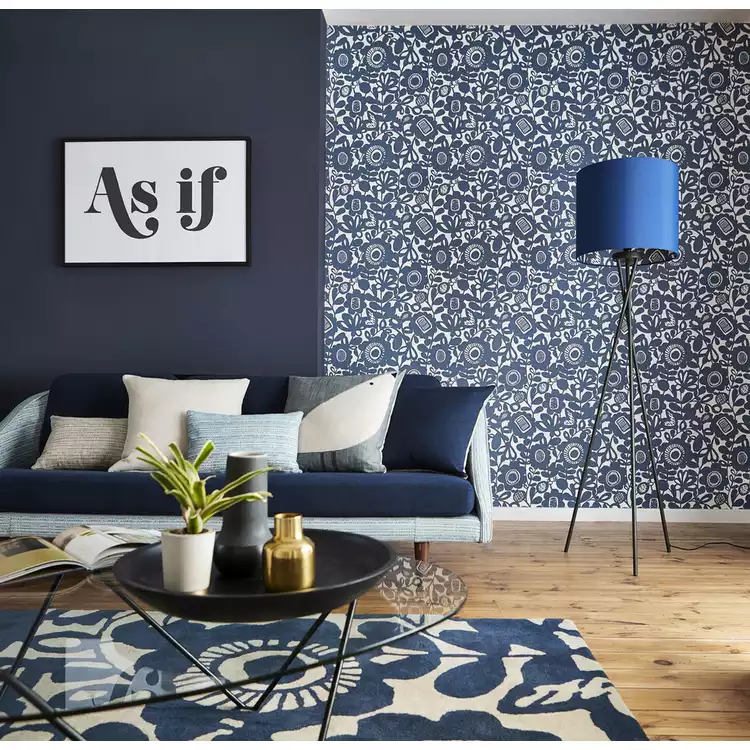 Scion Kukkia Ink Wallpaper