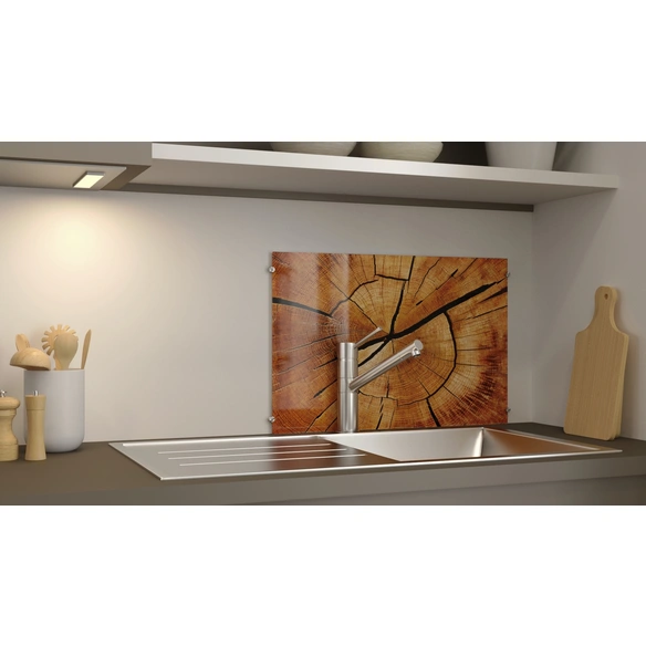 Glasboard »Circled Wood«, mehrfarbig, Glas