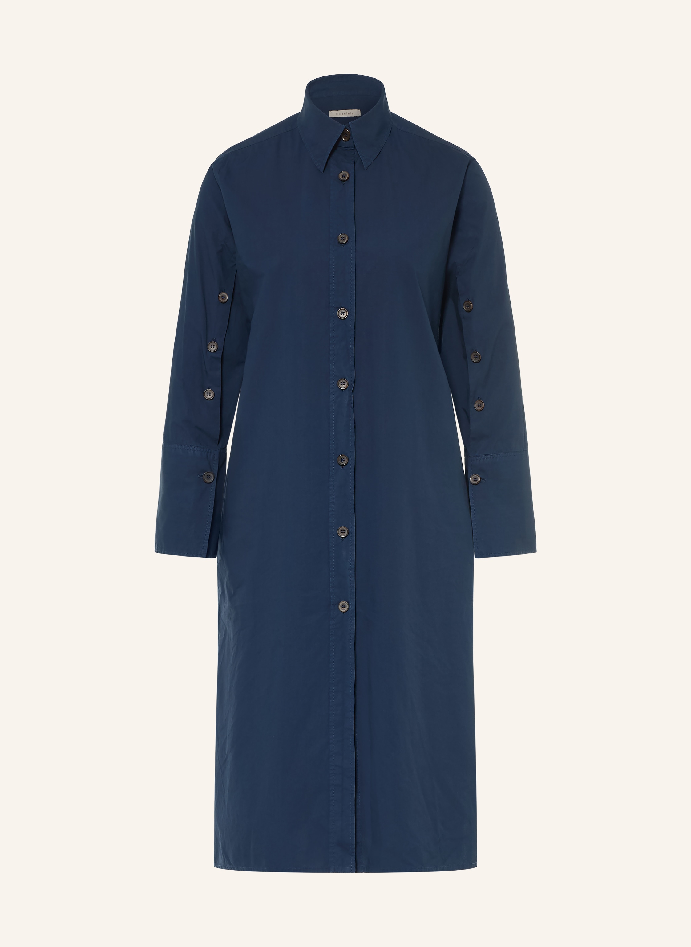 lilienfels Hemdblusenkleid in Jeansoptik