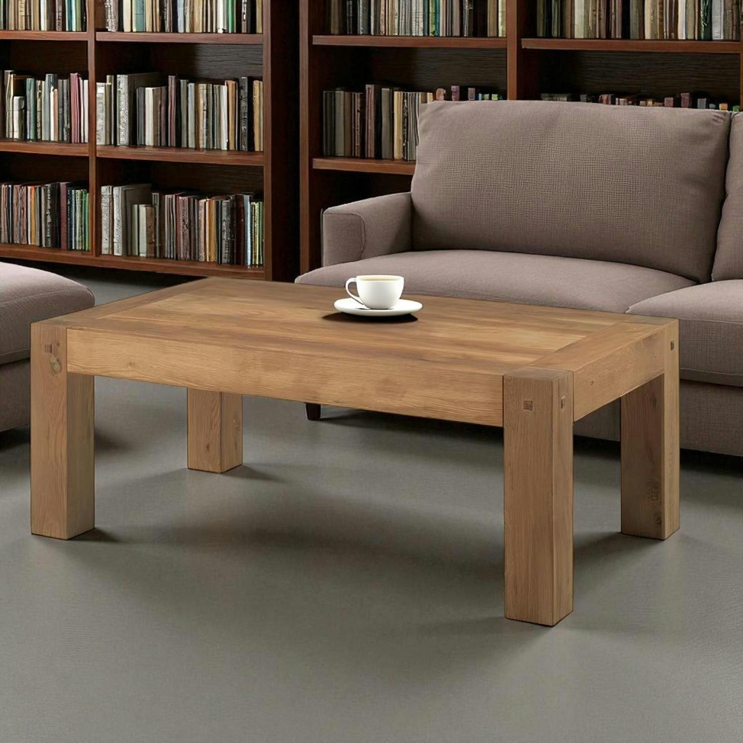 Table basse rectangulaire bois de chêne FJORD