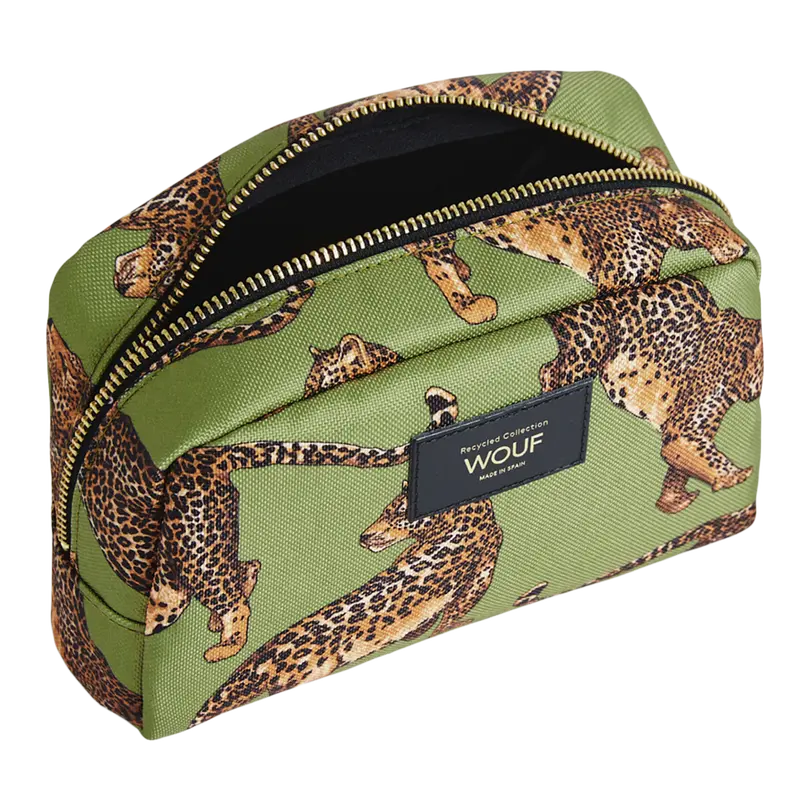 Kosmetiktasche Olive Leopard