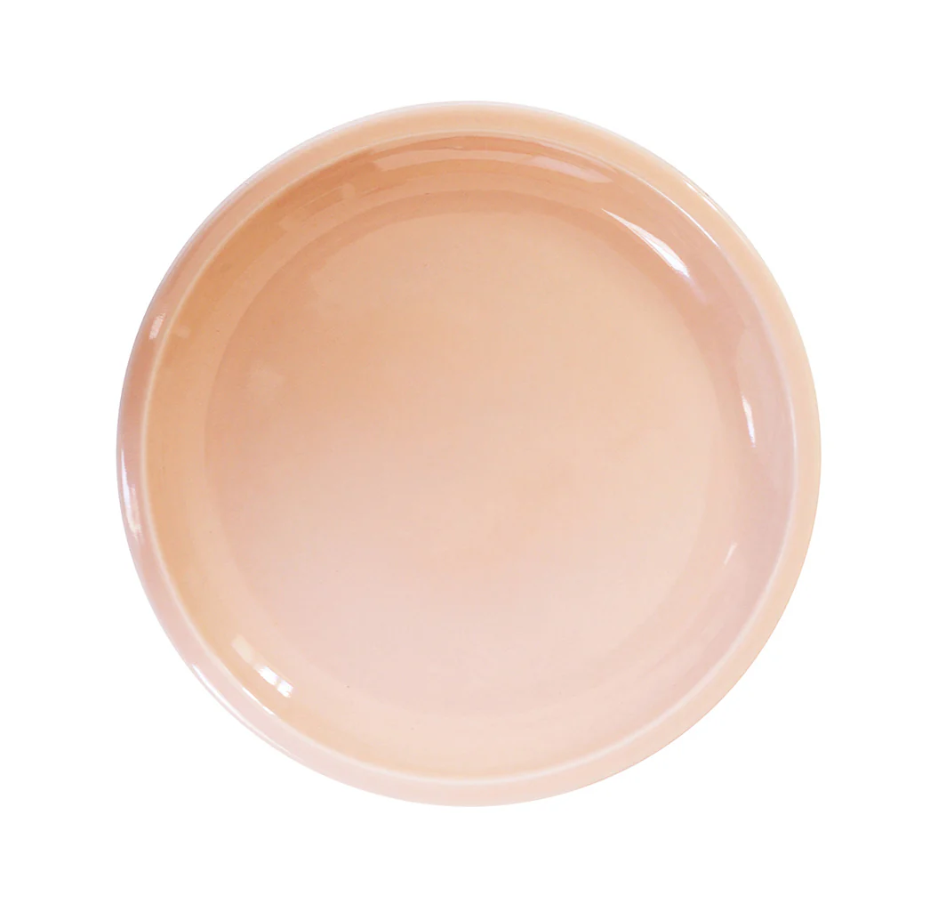assiette plate rose buvard