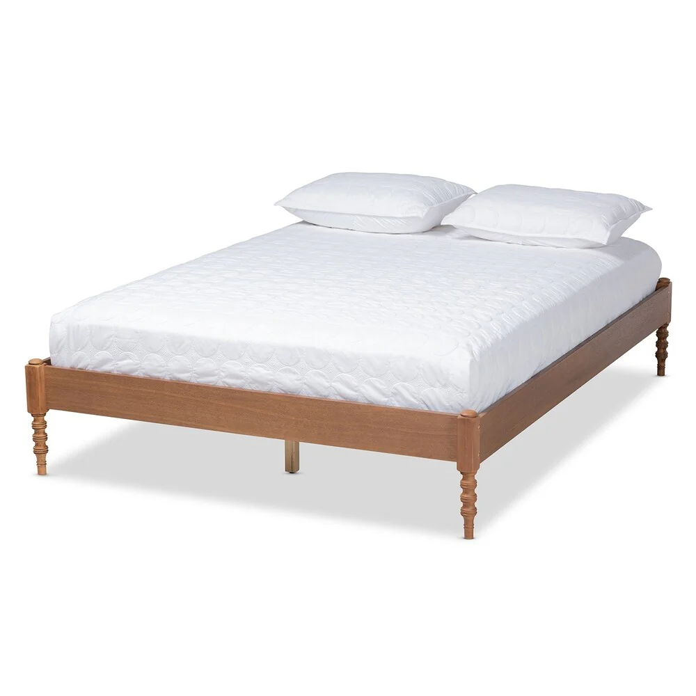 Cielle French Bohemian Wood Platform Bed Frame
