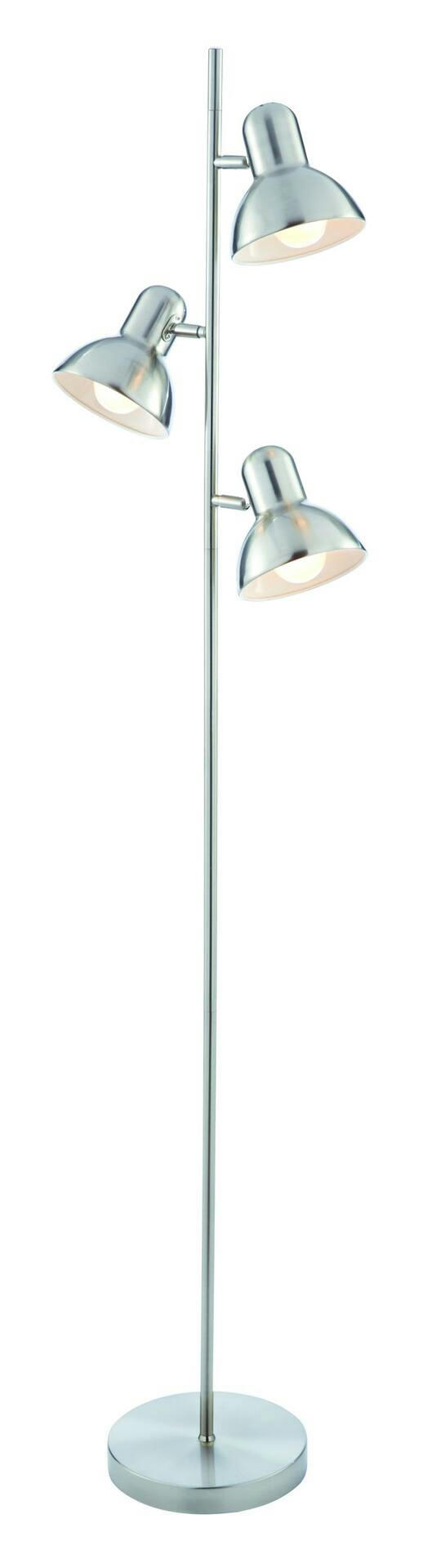 CANVAS 3-Head Metal Shade Floor Lamp, 62-in, Brushed Nickel