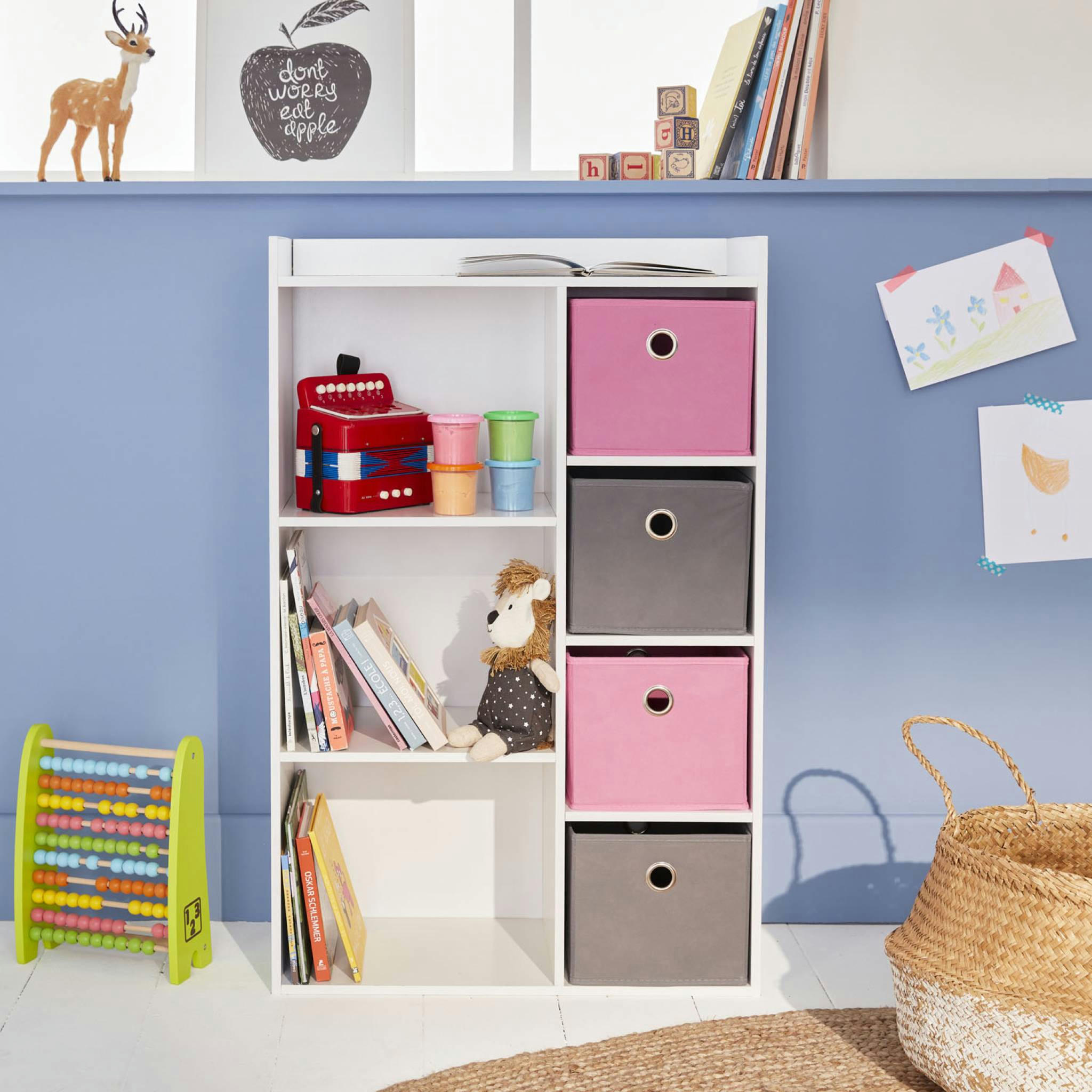 CAMILLE - Meuble de rangement pour enfant, blanc