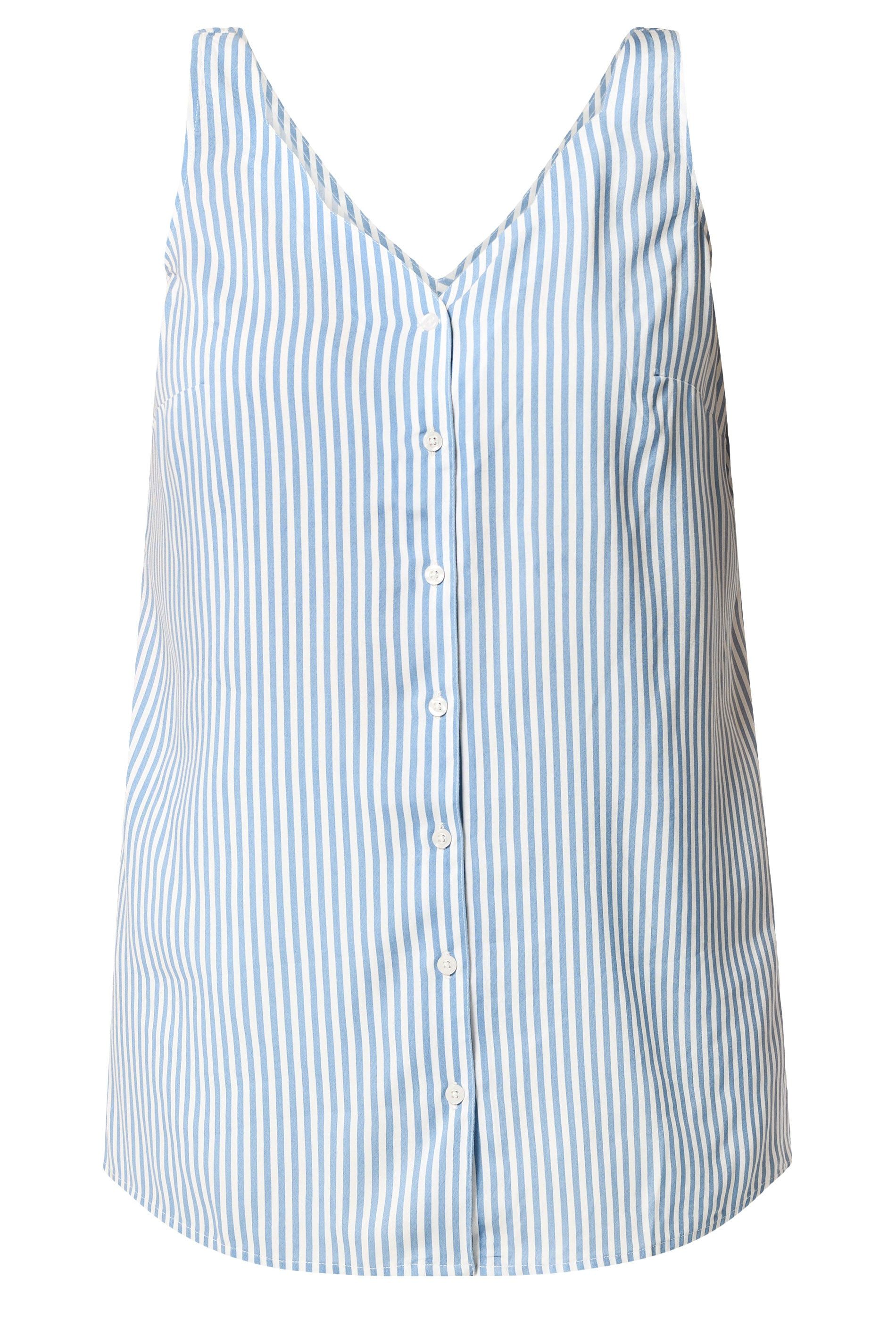 Yours Stripe Button Vest Top
