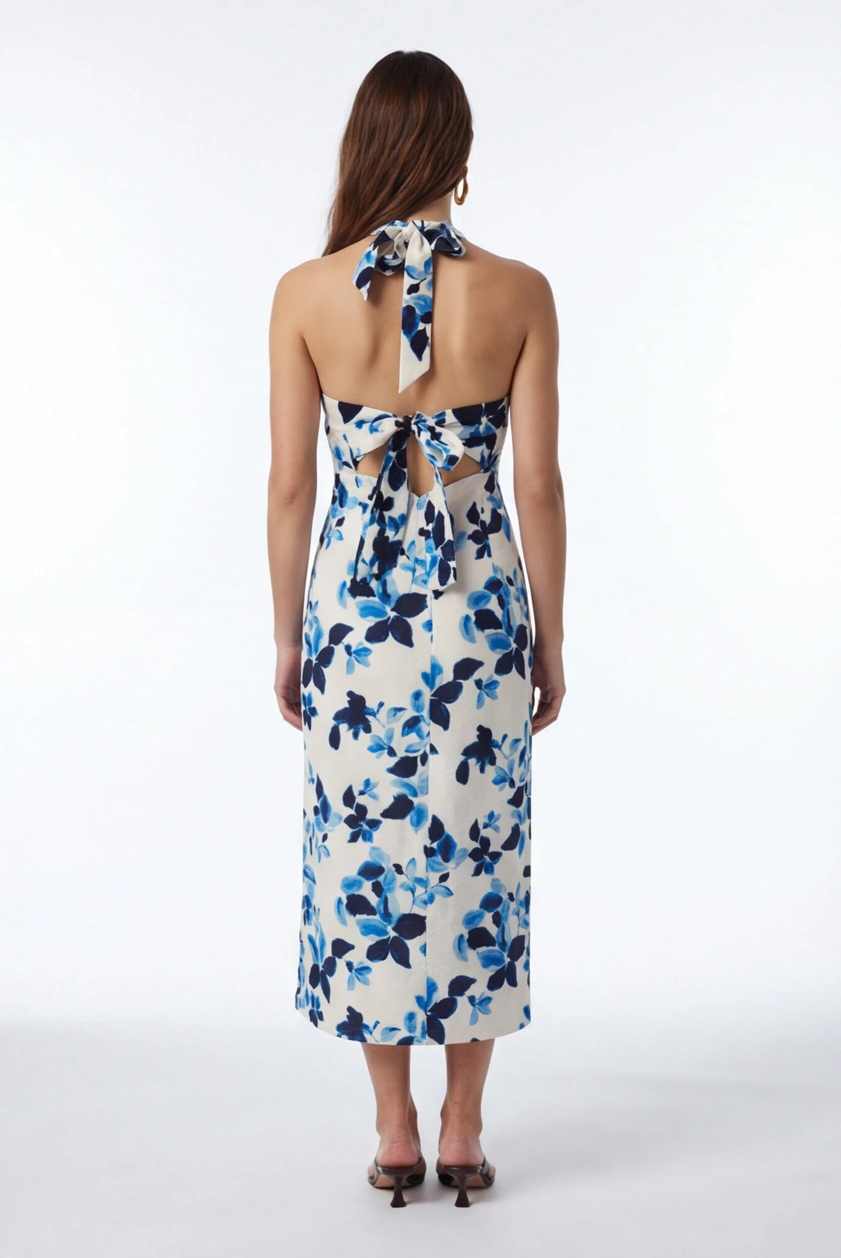 ROBE MIDI - CAPUCINE - INDIGO