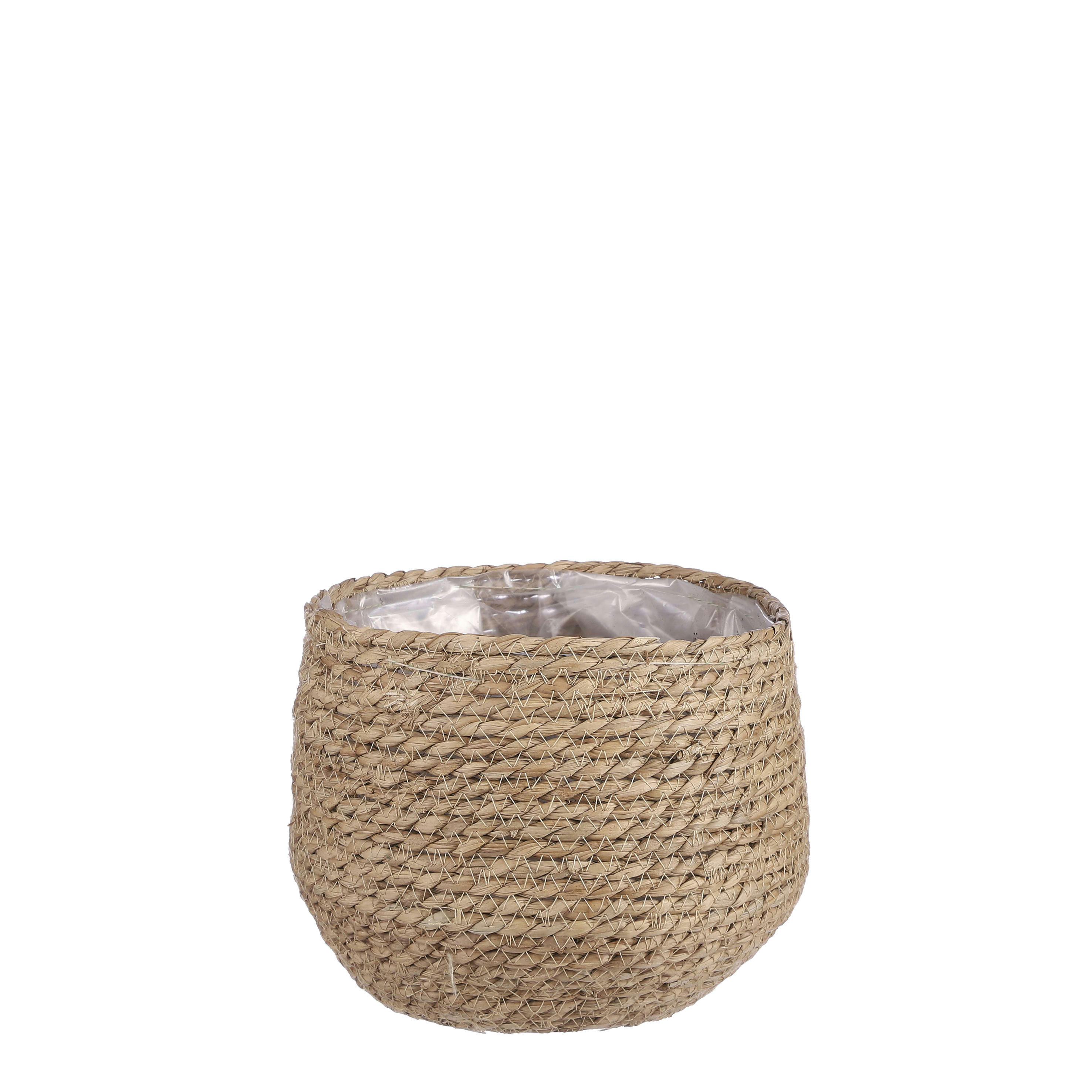 JORCK - Panier à plantes en jonc de mer marron clair D22