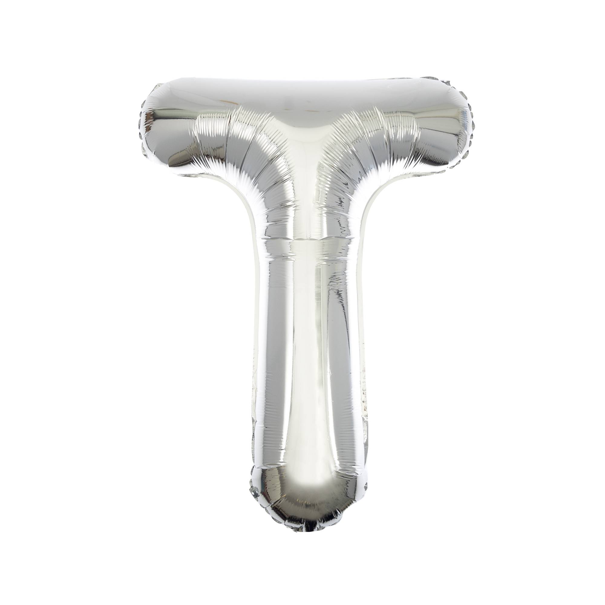 Extra Large Silver Foil Letter T Balloon