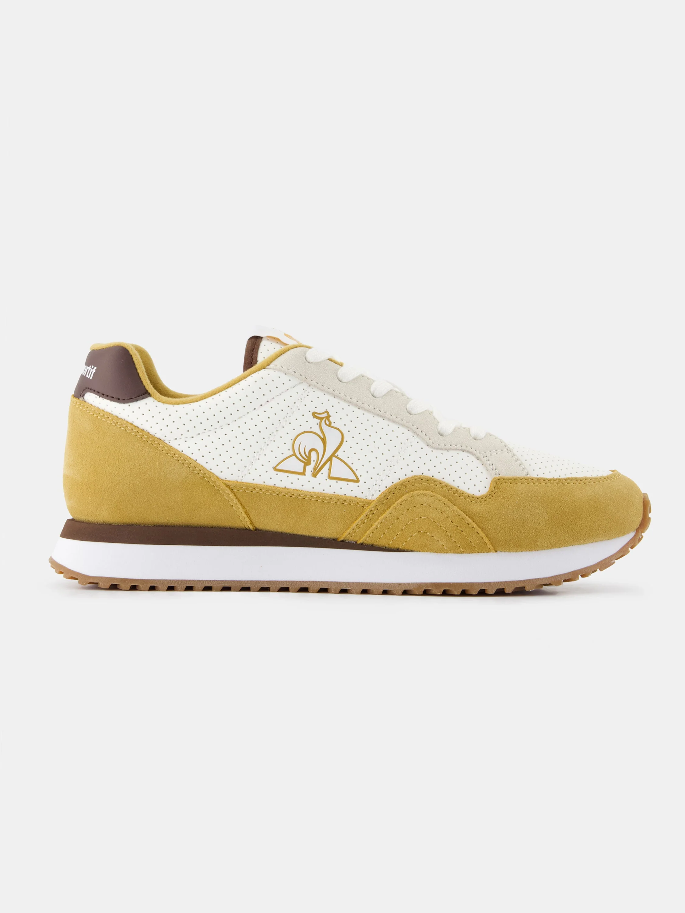 Sneakers rétro-running en cuir perforé et suede Jet Star