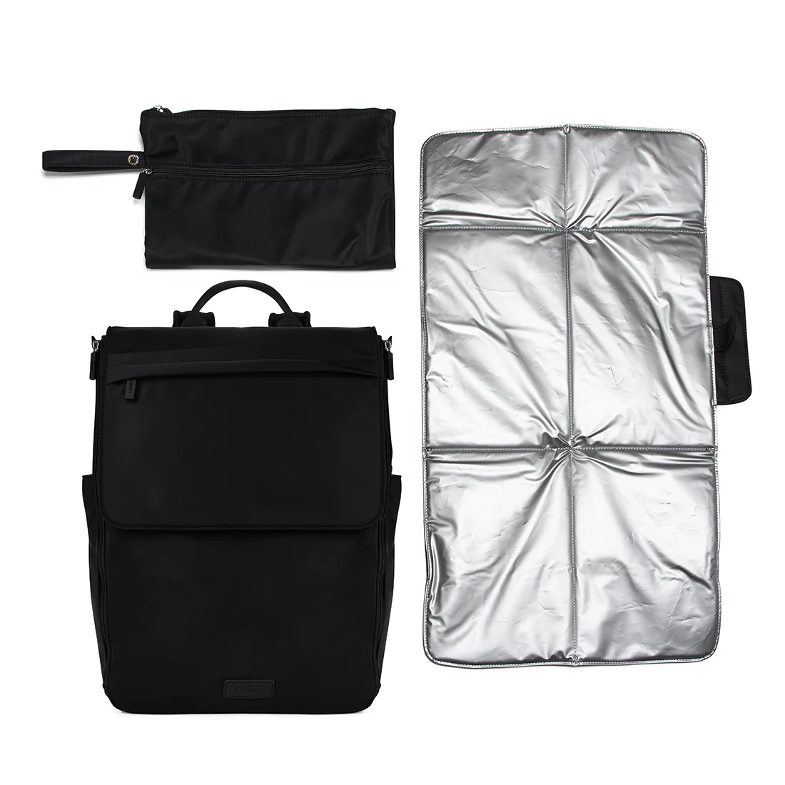 The Kendall – Black Maternity Backpack in Nylon
