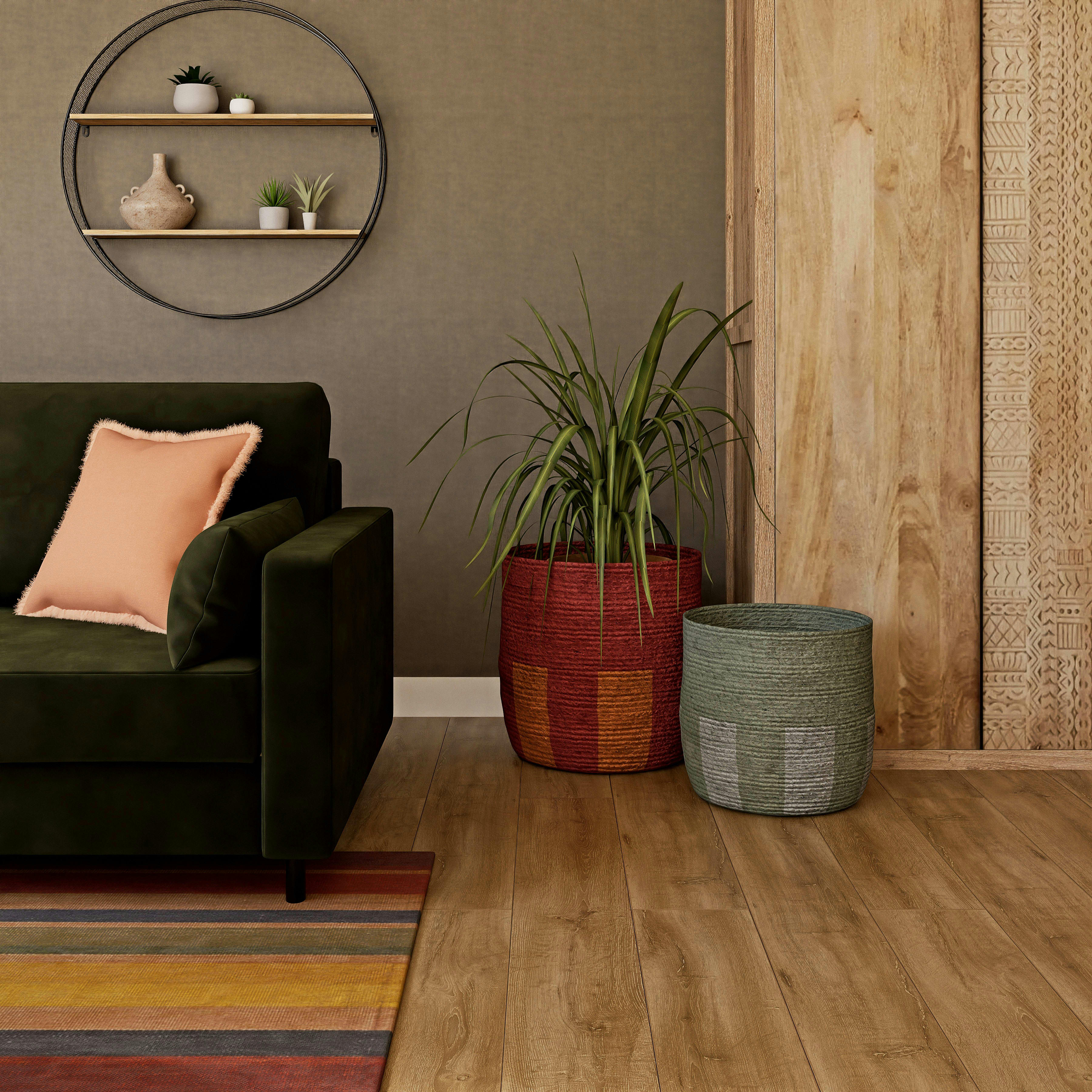 IZAN - Plante artificielle verte et pot marron