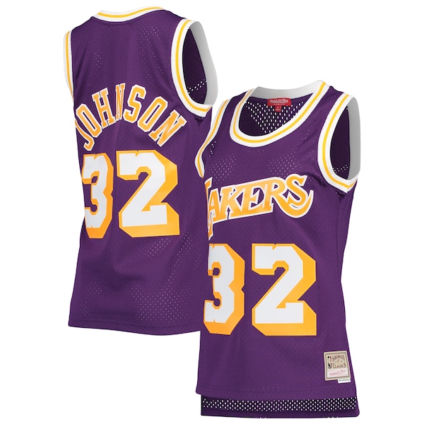 Magic Johnson Los Angeles Lakers Women's Hardwood Classics 1984/85 Swingman Jersey - Purple