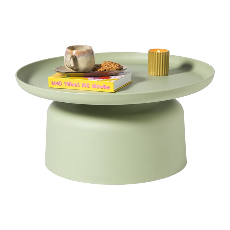 Bijzettafel Firenze laag - groen - &Oslash;72x35 cm